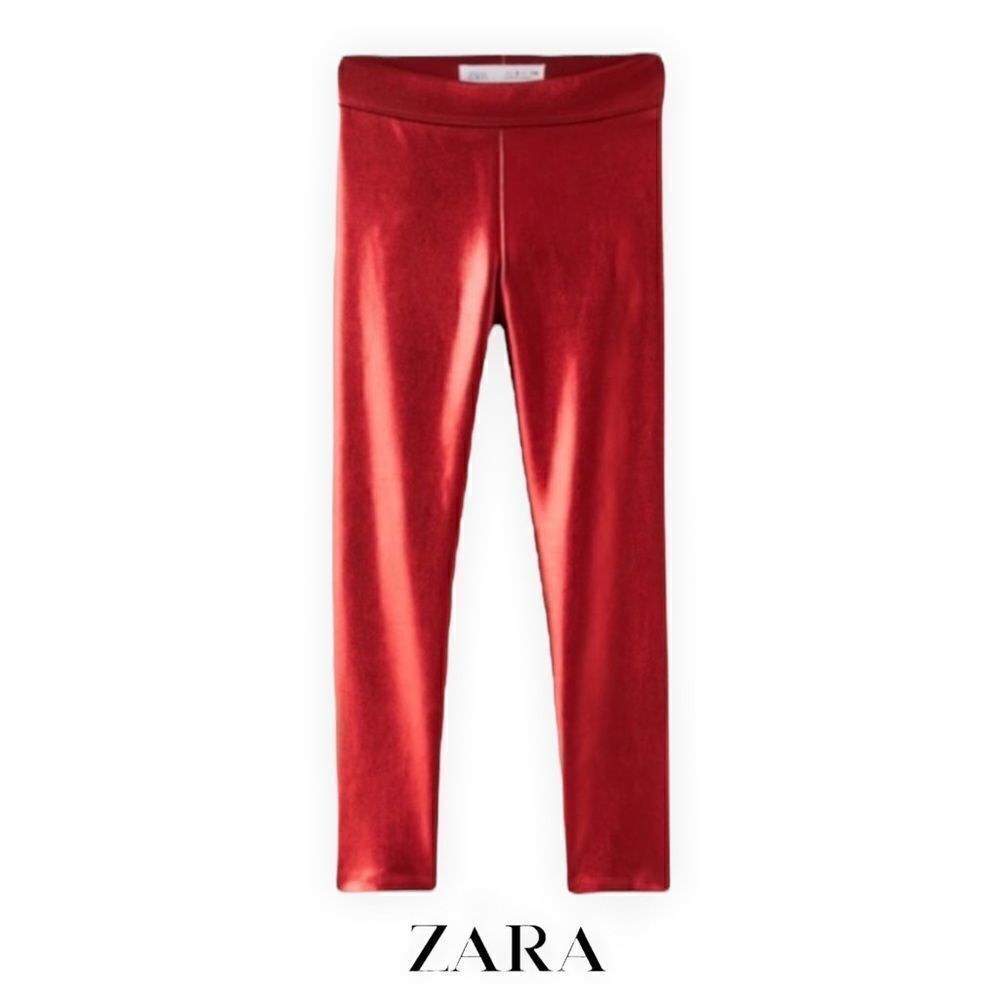 ZARA Kids | Red | Metallized Leggins